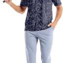 Mens Golf Shirt Short Sleeve Dry Fit Moisture Wicking Performance Collared Funny Print Golf Polo Shirts for Men (XL)