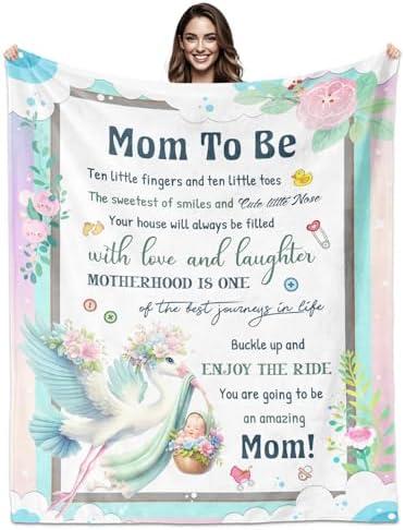 Paoeyty New Mom Gifts for Women, Mom to Be Blanket 60" X 50", Pregnancy Gifts for Expecting Mother, Gifts for New Mother Mommy After Birth, First Time Mom's Gift