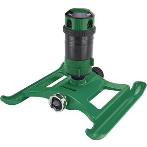 Dramm ColorStorm Gear Drive Sprinkler on Heavy Duty,Durable Metal Base, 4 Patterns, Ideal for Small, Medium & Large Areas with Pass Through Feature, Green, 40 Foot Diameter