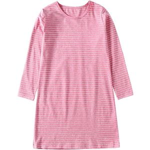 Girl's Stripes Nightgowns Cotton Sleep Shirts Sleepwear Princess Nightdress, Size: 9-10Y