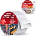 Trazon Grip Tape - Heavy Duty Anti Slip Tape Clear Outdoor/Indoor Carpet Tape Double Sided - Rug Tape Grippers for Hardwood Floors and Area Rugs