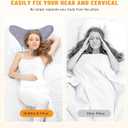 Cervical Neck Pillow Set of 2, Memory Foam Pillow for Neck Pain Relief, Ergonomic Bed Pillow with Neck Support for Side, Back & Stomach Sleepers, King, White