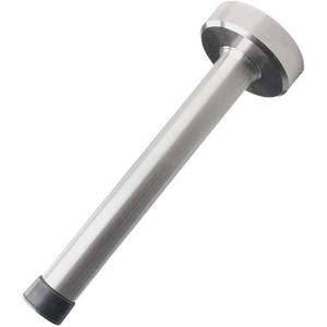 Long Doorstops, Stainless Steel Door Stopper, Anti-Collision Door Resistance with Mute Rubber tip, Door Stop Door Catch Holder Floor Wall Protector for Home Office 10 Inch 1 Pack Silver