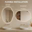 32'' Round LED Bathroom Mirror with Lights, Circle Wall Mirror with 3 Colors Dimmable, Lighted Bathroom Vanity Mirror for Wall, Anti-Fog, Memory, Waterproof, Shatter-Proof