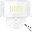 Onforu 75W Flood Lights Outdoor, 7000LM Brightness Security Lights Switch Controlled, 3 Adjustable Heads, IP65 Waterproof, 6500K Wall Mount Exterior LED Flood Light (White)