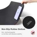 Stiio Bath Mat for Bathroom, Flat Bath Rug Super Absorbent Quick Dry, Non Slip Thin Bathroom Mats Fit Under Door, Easy Clean Washable Shower Mat Carpet for Kitchen, Bathtub, Sink, Grey 15x23 inches