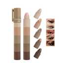 Five-color eyeshadow stick set, matte and shimmer eyeshadow pencils, face highlighter sticks, and eye makeup pencils, highly pigmented eyeshadow palette (02#)