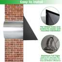 6 Inch Hooded Wall Vent with Screen and Damper,6 Inch Wall Exhaust Vent Cover Dryer Ventilation Cap Exterior for Kitchen Range Hood Air Exhaust,External Extractor w/Non Return Flap, Galvanized Steel