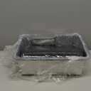 Large Stainless Steel Cat Litter Box with lid Cover Mats Scooper Small High Sided Enclosed Metal Kitty Litter Box for Kittens or Senior Cats with Grey Enclosure