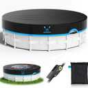 Pool Cover 12ft Round, Upgraded Tear Resistance & Seamless Side Design, All Season Protection - Snug Fit & Easy Set