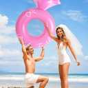 HeySplash Pool Floats, Inflatable Diamond Ring Pool Float, Large Engagement Ring Floatie for Bachelorette Party, Swim Tube River Lake Wedding Bride Stagette Decor Fun Toy Raft for Adults, Pink