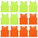 Baotongle 12pcs Pinnies Scrimmage Vests Team Practice Jersey for Child Youth Teen Adult Lightweight Team Practice Basketball Jersey Multicolor Medium 