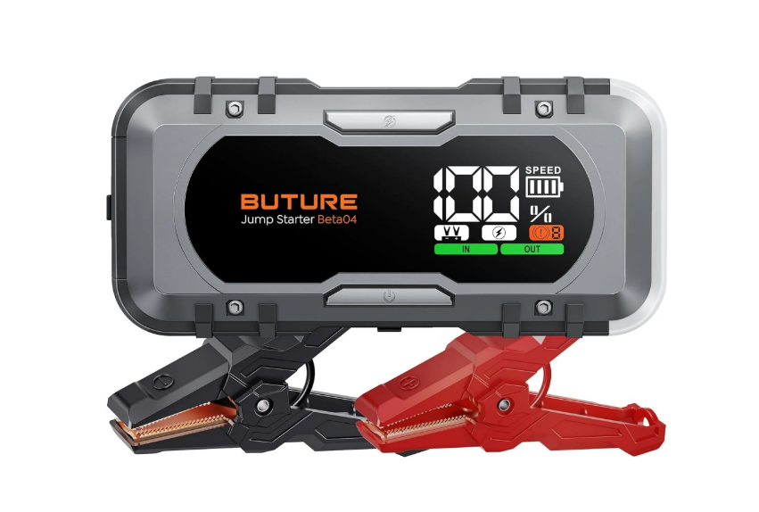 BUTURE 6000A Car Jump Starter, 65W Fast Charging Jump Box, Battery Jumper Starter with Large Screen