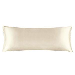 BEDELITE Satin Body Pillow Cover, Super Soft and Cooling Body Pillow Pillowcase for Hair and Skin, Breathable Silky Full Long Pillowcase Cover(20"x54", Beige)