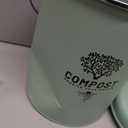 Kitchen Countertop Compost Bin, Odor Resistant Indoor Compost Bin with Lid and Charcoal Filter, Rust Resistant Coated Compost Bucket, Compost Container, Mint, Medium