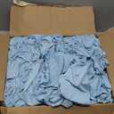 Lounsweer 100 Pcs Spandex Chair Sashes Bows Without Buckle Light Blue Stretch Chair Cover Bands Baby Shower Plain Bow Sash Elastic Bands Ties for Wedding Party Hotel Banquet Events Decoration