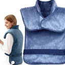 Heating Pad for Neck and Shoulders, Back Pain Relief, Electric Heating Pads with 6 Heat Levels & 4 Time Settings, Auto Shut-Off, Gift for Mom and Dad (Blue)