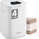 VEVOR Towel Warmers for Bathroom, Towel Warmer Bucket with Child Lock & High-Temp Light & 24H Delay Timer & Auto Shut Off Fits up to 4 Oversized Towels, Blankets, Clothes, Bathrobes and More, White