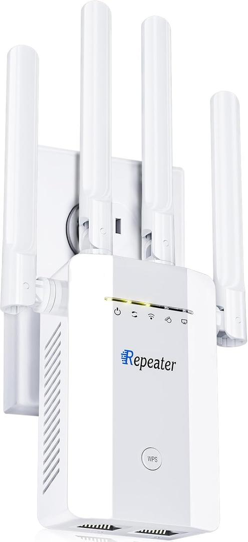 2026 New WiFi Extender Signal Booster for Home, 15ksq.ft Long Range WiFi Repeater Wireless Routers Signal Amplifier