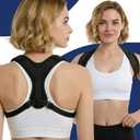 Posture Corrector for Men and Women, UltraSupport+ Comfortable Upper and Back Brace, Pain Relief from Bad Posture for Slumping Shoulders, Hunching, Shoulder Pain Neck. Adjustable Back Straightener.