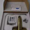 Charmingwater Touchless Bathroom Sink Faucet, Motion Automatic Sensor Faucet with Hole Cover Plate, Brushed Gold