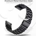 Lerobo Compatible with Samsung Galaxy Watch 8 7 6 5 4 Band 44mm 40mm/Galaxy Watch 6 4 Classic Band 43mm 47mm 46mm 42mm/Active 2 40mm 44mm, 20mm Stainless Steel Metal Replacement Men Women