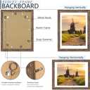 12x16 Picture Frame 5 Pack, Rustic Brown Photo Frame, Display Pictures 11x14 with Mat or 12x16 without Mat for Horizontal or Vertical Wall Mounting, Wall Gallery Frame for Artwork Certificate