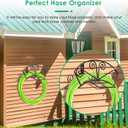 TomCare Garden Hose Holder Heavy Duty Water Hose Holder Holds 150 FT Hoses Solid Metal Hoses Hanger Wall Mount Decorative Durable Garden Hoses Storage Hose Reel Hose Organizer for Outside Yard, Bronze