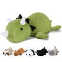 Weighted Dinosaur Stuffed Animals, Cute Weighted Dino Plush, Soft Stuffed Weighted Plushie Pillow Gifts for Girls Boys(9.8" 0.8Lbs)