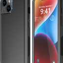 Diverbox for iPhone 14 Case [Shockproof] [Dropproof] [Tempered Glass Screen + Camera Lens Protector] Heavy Duty Protection Phone Case Cover for iPhone 14 6.1inch (BLACK - 3 in 1)