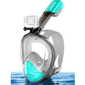 Greatever Full Face Snorkel Mask, Snorkeling Gear for Adults with Latest Dry Top Breathing System and Detachable Camera Mount, Foldable Snorkel Mask Adult, Snorkels Anti-Fog & Anti-Leak
