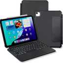 Macally Rugged Keyboard Case for iPad 11th Gen (A16) & 10th Gen (A14) - Military-Grade Protection, Large Trackpad, Backlit, Detachable, Rechargeable - 11 Inch iPad 10th Generation Case with Keyboard