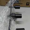 2023 Upgrade 4-Light Matte Black Bathroom Vanity Light Fixtures, Clear Glass Shade Wall Sconces for Mirror, Bedroom, Living Room, Hallway