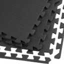 Xspec 3/8" Thick 100 sq. ft. (25 pcs) Gym EVA Foam Floor Mats (24" x 24") | T Pattern, Black