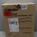 Mueller Airtight Storage Food Container Set with Lids – 12-Piece, Kitchen & Pantry Organization and Storage, Dishwasher, Freezer and Microwave Safe – 12 Labels, 4 Measuring Cups and Marker, White