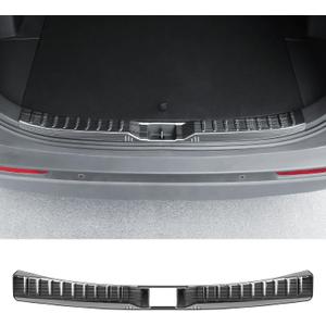 Interior Rear Bumper Protector for Toyota RAV4 2025 2024 2023 2022 2021 2020 2019 Accessories Stainless Steel Rear Bumper Guard Trunk Sill Protector (Black Brushed)