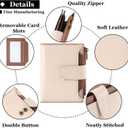 Airkit Small Wallet Women RFID Blocking Soft Leather Bifold Compact Card Holder Wallet for Women with Zipper Coin Pocket 4 ID Window