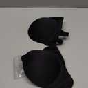 YBCG Women's Backless Bra with Clear Back Straps Plunge Convertible Push Up Padded Add A Cup Low Cut Underwire Bras for Women (32D)