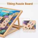 Becko US 1000-pc Tilting Puzzle Board with Built-in Stand, Adjustable Puzzle Table with 5 Angle Adjustments, Portable Puzzles Plateau for Adults, for Jigsaw Puzzles 1000 Pieces, 31.5 x 21.5 inches