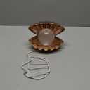 Shell Pearl Beach Themed Night Light, RGB 8 Colors Changing Mood Shell Pearl Lamps, Bedside LED Clamshell Portable Night Lights for Bar (Electroplated Rose Gold)