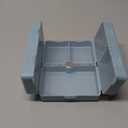 FYY Daily Pill Organizer,7 Compartments Portable Travel Pill Case/Box for Purse Pocket to Hold Vitamins,Cod Liver Oil,Supplements and Medication-SkyBlue, [Folding Design] (Large (1 Piece))