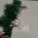 Christmas Garland with Lights, 8.2 FT Battery Operated Powerd 12 LED Bulb Lights Pine Cones Red Berry Decorations Lighted Xmas Lit Prelit Indoor Outdoor Window Home Mantle Fireplace Office Table Decor