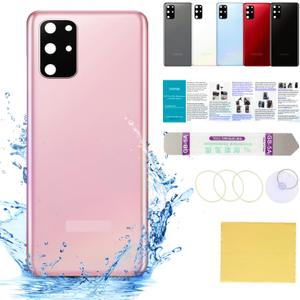 Compatible for Samsung Galaxy S20+ Back Cover Glass Replacement 6.7-Inches Galaxy s20 Plus SM-G985 SM-G986 All Carriers with Installation Manual + Repair Tool Kit (Cloud Pink)
