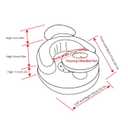 Inflatable Baby Chair for Babies 3 Months and Up, Baby Support Seat Summer Toddler Chair for Sitting Up, Built in Air Pump Baby Floor Seat, Pink