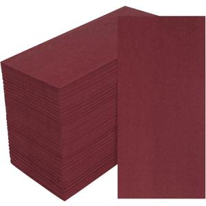 100 Pack Dark Burgundy Paper Napkins, Disposable Linen-Feel Guest Towels Cloth-Like Hand Towels, Soft, Absorbent, Paper Hand Napkins for Kitchen, Bathroom, Parties, Weddings, Dinners - 12" x 17"