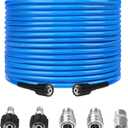 High Pressure Washer Hose 50 FT X 1/4 Inch, Kink Resistant Power Washer Extension Replacement Hose With Heavy Duty M22 Female x 3/8" Quick Connect Kit, 3000 PSI