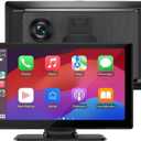 9" Wireless Carplay Screen for Car, Car Stereo with 4K Dash Cam & 1080P Backup Camera, Portable Apple Carplay & Android Auto Touchscreen, GPS Navigation/Mirror Link/Voice Control/Bluetooth