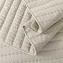 ROARINGWILD Neutral Beige Oversized California Cal King Size Quilt Bedding Sets with 2 Pillow Shams, Lightweight Bedspread Coverlet, Quilted Blanket Thin Comforter Bed Cover, 3 Pieces, 118x106 inches (Wheat)