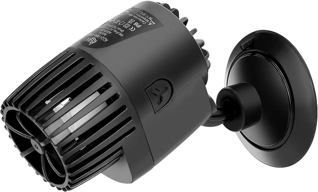 AQQA Aquarium Wave Maker,3W/5W/10W/15W Suction Cup Fish Tank Single Powerhead Pump110V/60Hz Ultra Quiet Submersible Circulation Pump,360Adjustable For Freshwater Saltwater Black