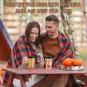 Zopeal 100 Pieces Thanksgiving 12 oz Disposable Coffee Cups with Lids Paper Hot Cup 4 Fall Design Patterns Cute Cups for Hot Tea Beverage Water Juice Dinner Wedding Event Holiday Decoration